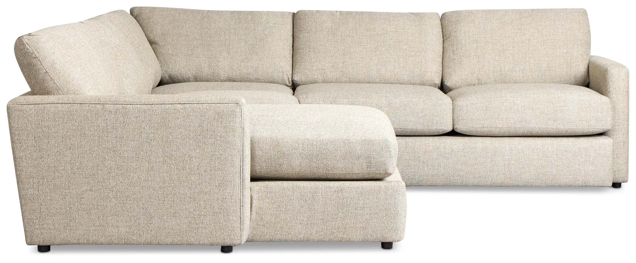 Maxwell Dark Gray Fabric Medium Left Chaise Sectional