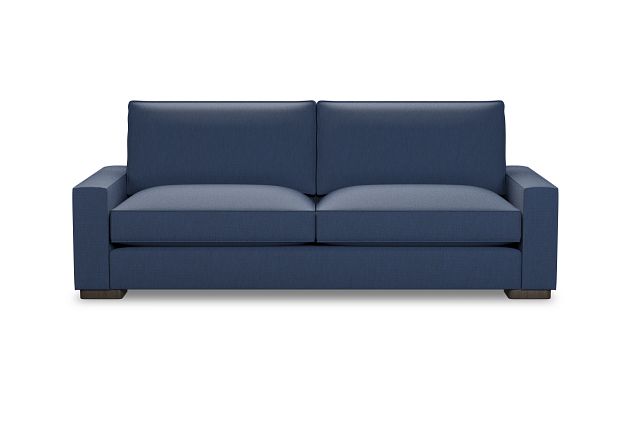 Edgewater Revenue Dark Blue 96" Sofa W/ 2 Cushions