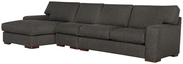 Veronica Dark Brown Down Small Left Chaise Sectional (0)