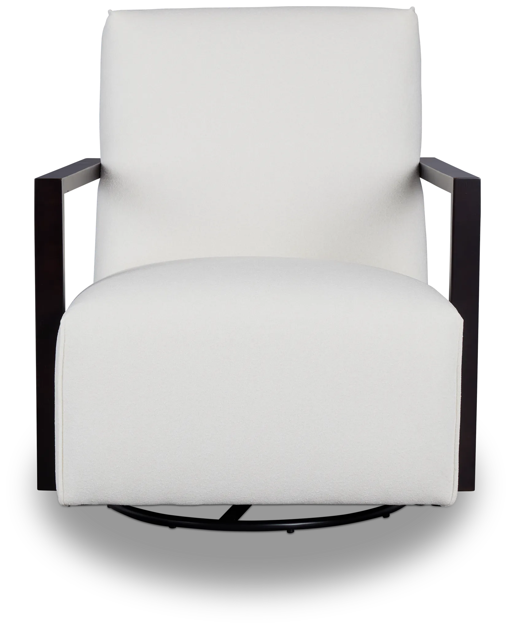 Lucas White Fabric Swivel Rocker Glider