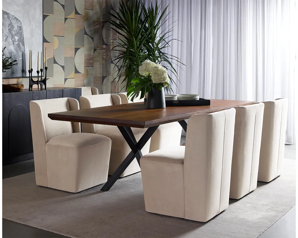 Breve Light Beige Fabric Upholstered Side Chair Breve Light Beige Fabric Upholstered Side Chair