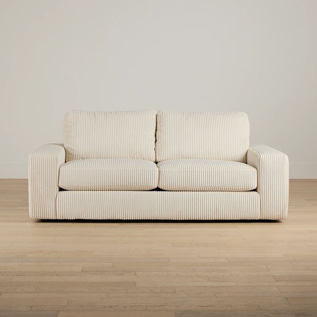Charlie Ivory Fabric Sofa