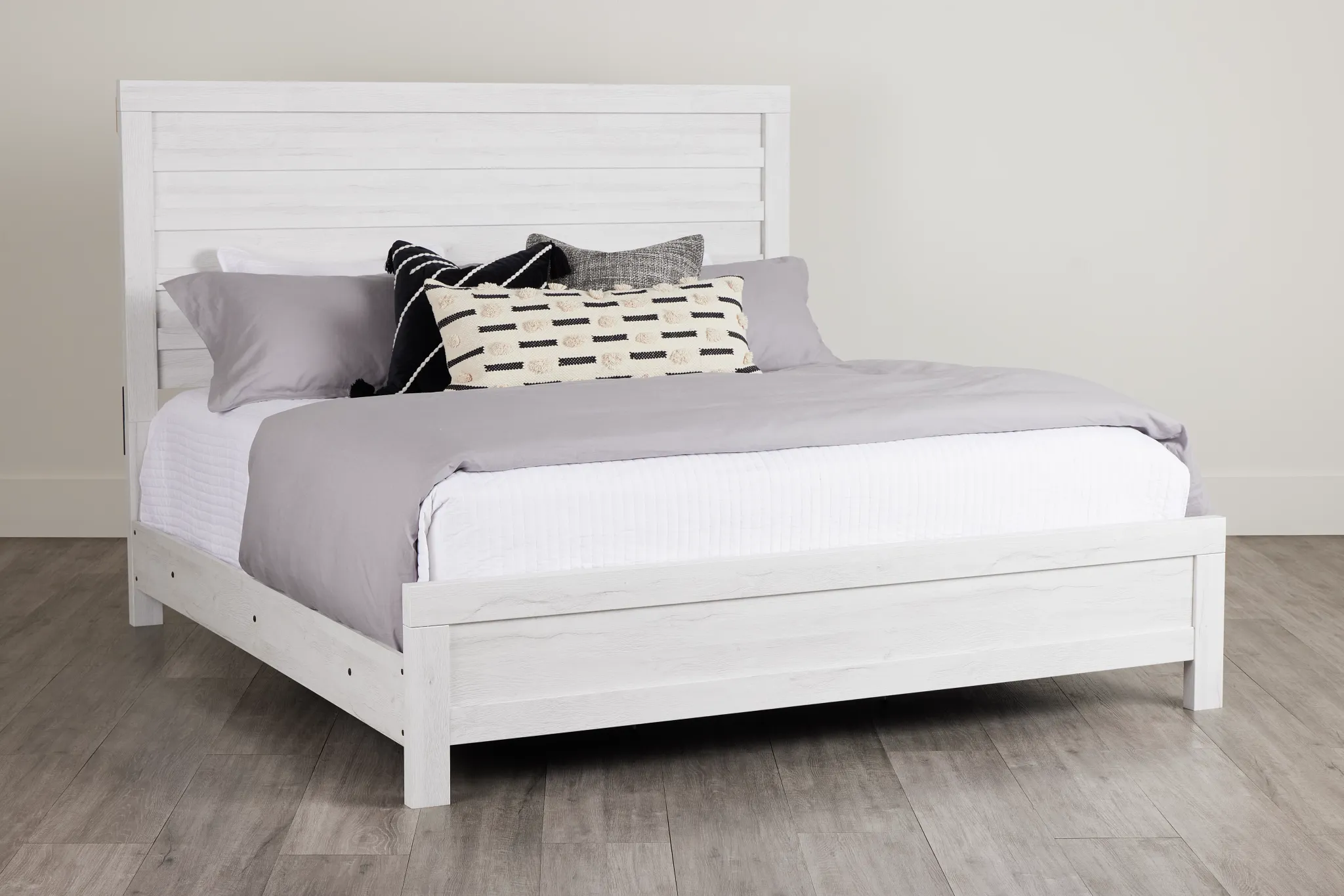 Everett White Panel Bed