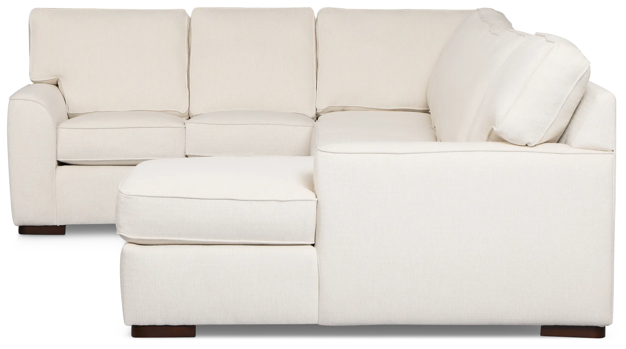 Sinclair Light Beige Fabric Righ Chaise Cooling Memory Foam Sleeper Sectional