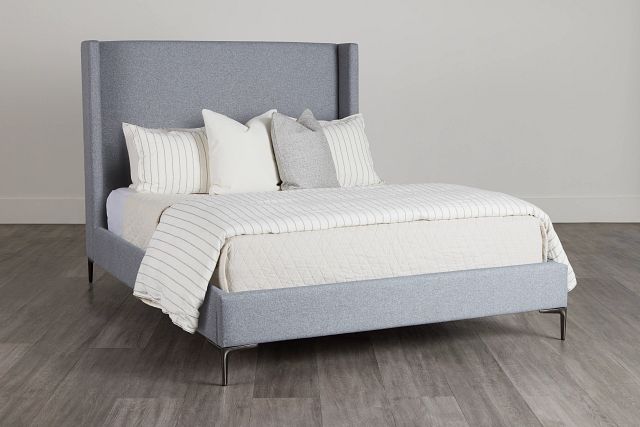 Kent Gray Uph Panel Bed