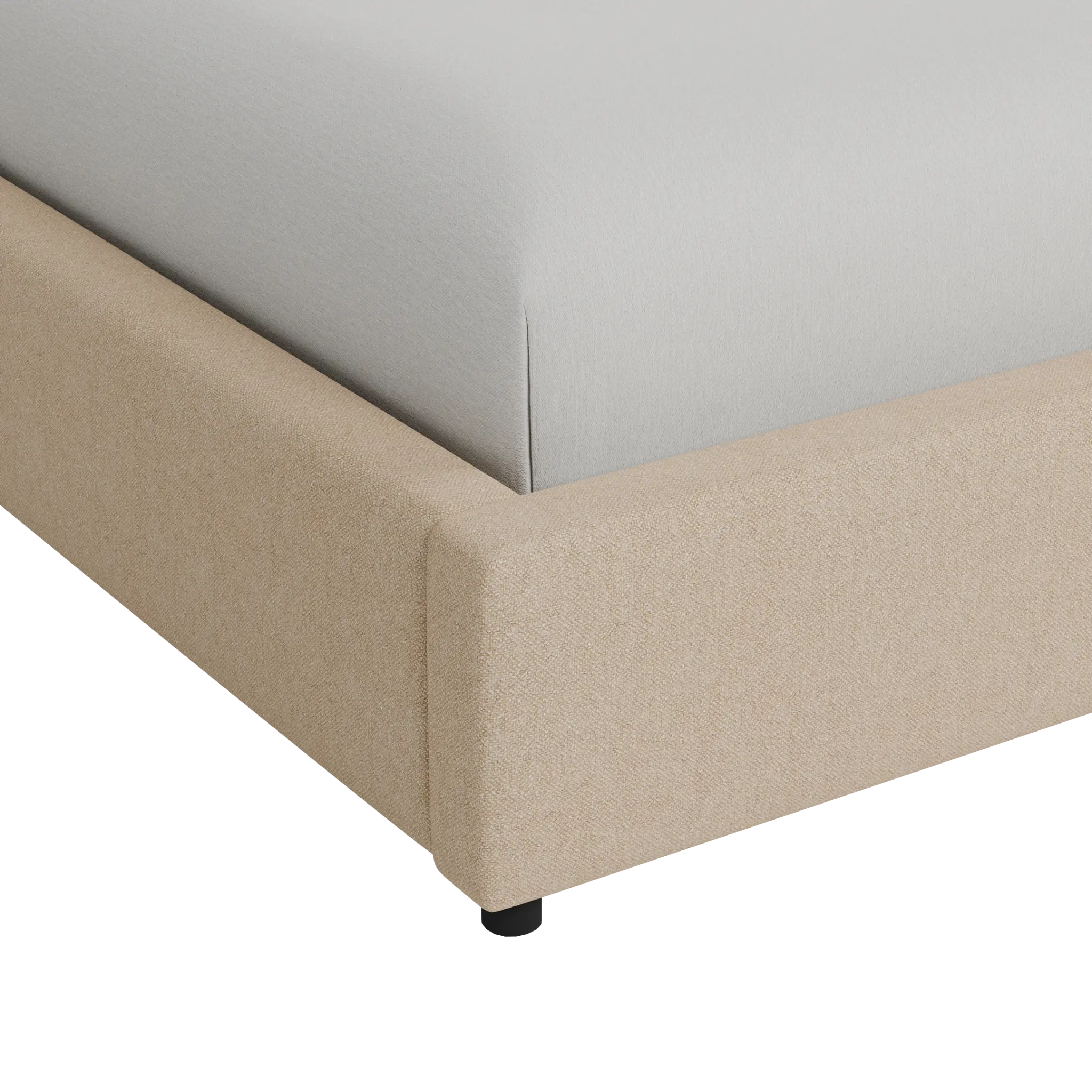 Grayton Elite Taupe 54" Upholstered Platform Bed Grayton Elite Taupe 54" Upholstered Platform Bed