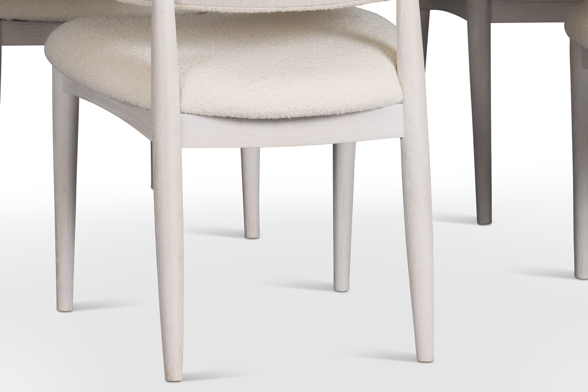 Gables White Rect Table & 4 Upholstered Chairs