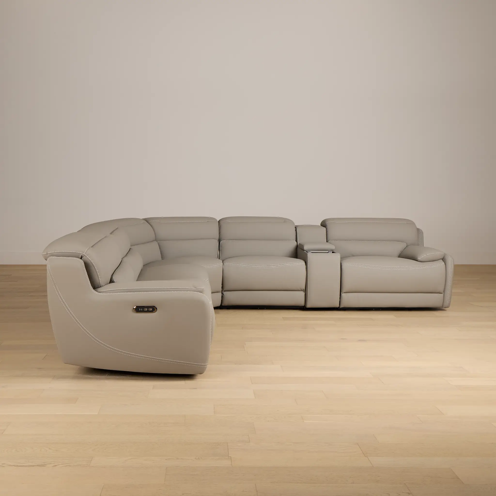 Jett Gray Micro Medium Triple Power 2-arm Sectional Jett Gray Micro Medium Triple Power 2-arm Sectional