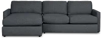 Noah Dark Gray Fabric Small Left Chaise Sectional