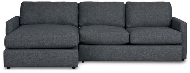 Noah Dark Gray Fabric Small Left Chaise Sectional