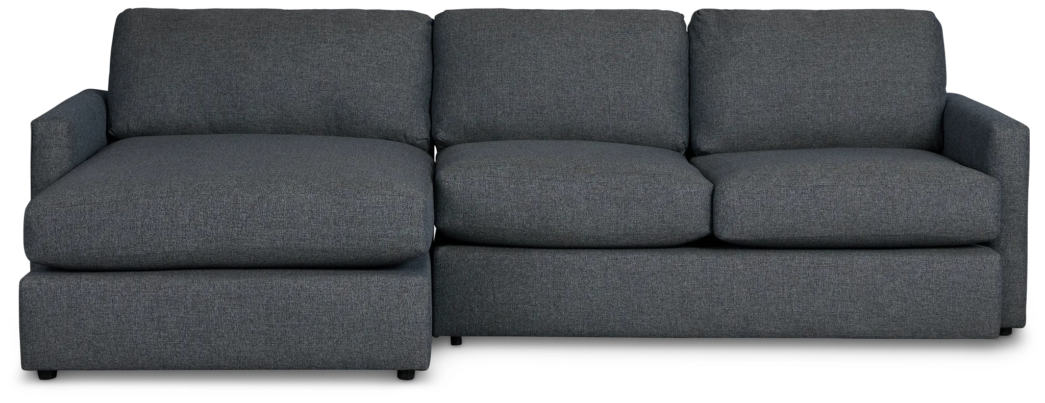 Noah Dark Gray Fabric Small Left Chaise Sectional