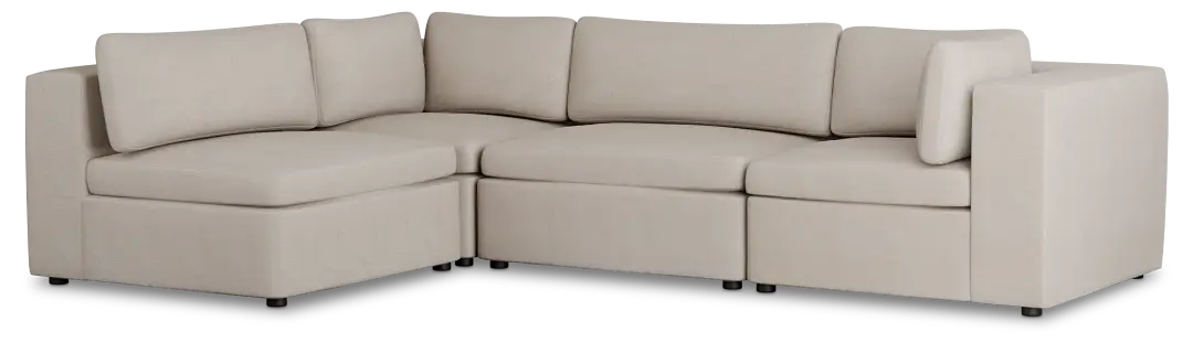 Destin Sutton Beige Fabric 4-piece Modular Sectional Destin Sutton Beige Fabric 4-piece Modular Sectional