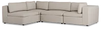 Destin Sutton Beige Fabric 4-piece Modular Sectional