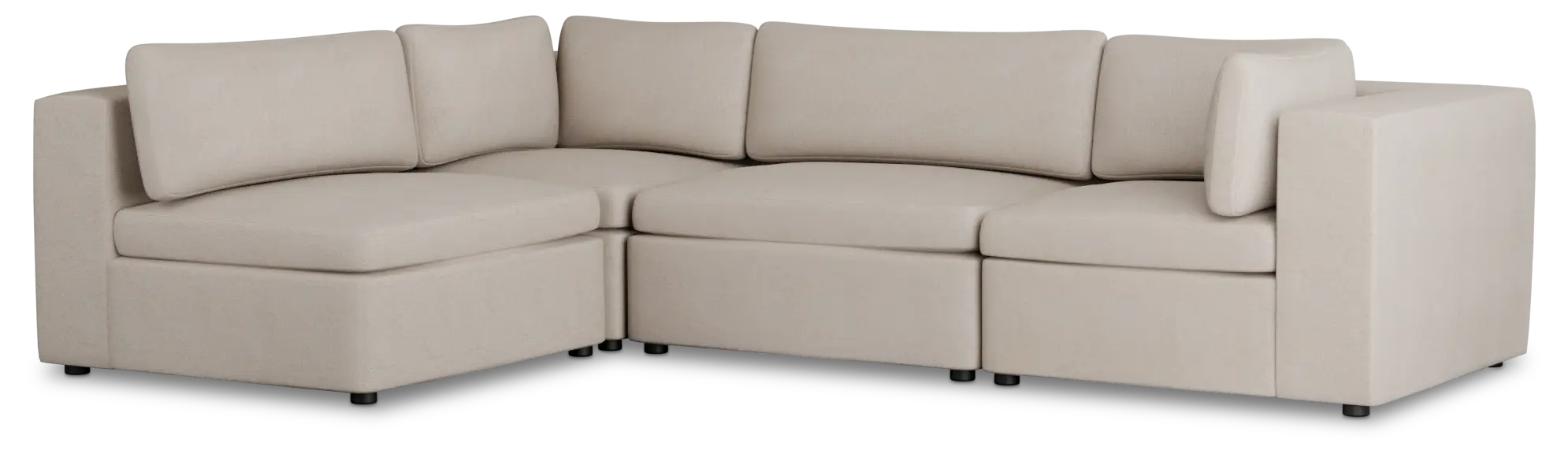Destin Sutton Beige Fabric 4-piece Modular Sectional Destin Sutton Beige Fabric 4-piece Modular Sectional