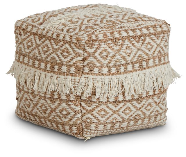 Lucaya Jute Accent Pouf