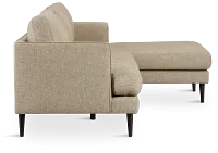 Easton Brown Fabric Right Chaise Sectional