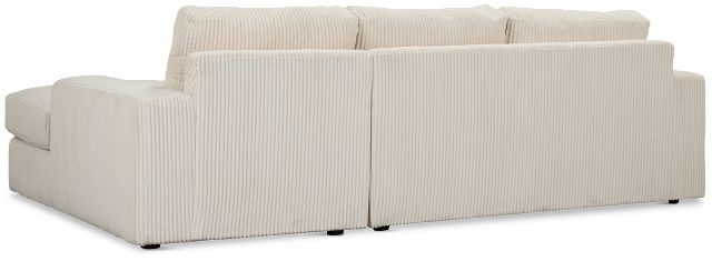 Charlie Ivory Fabric Right Chaise Sectional