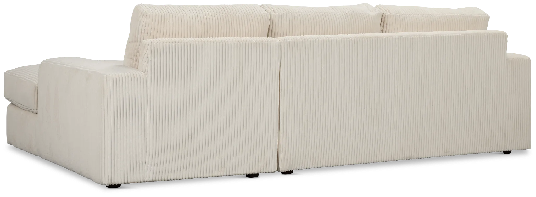 Charlie Ivory Fabric Right Chaise Sectional
