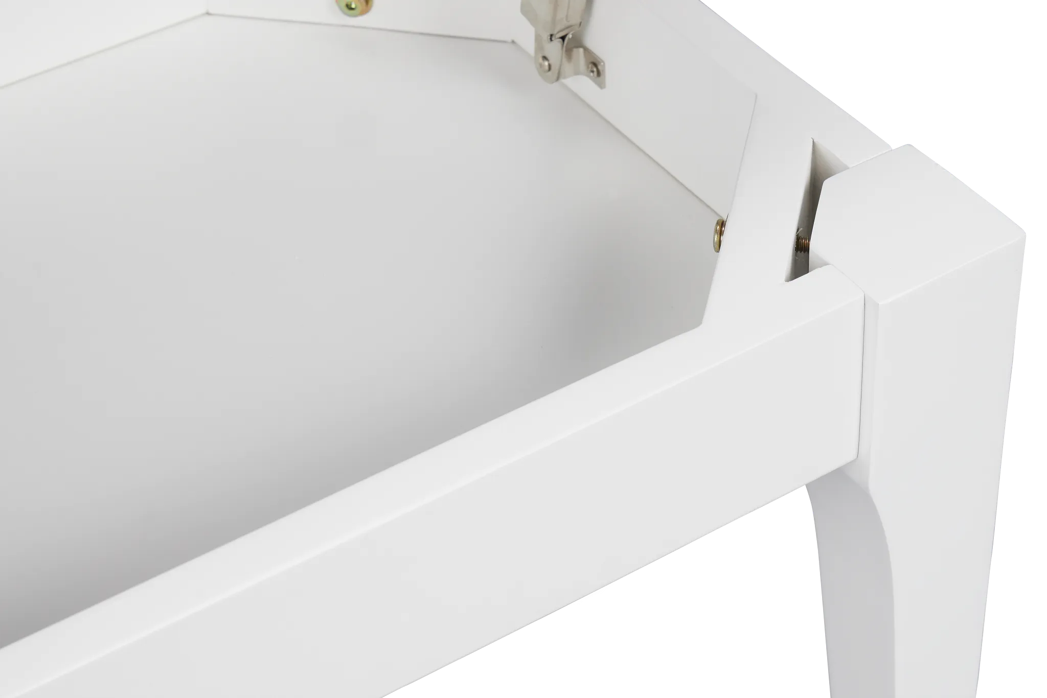 Milan White Vanity Stool