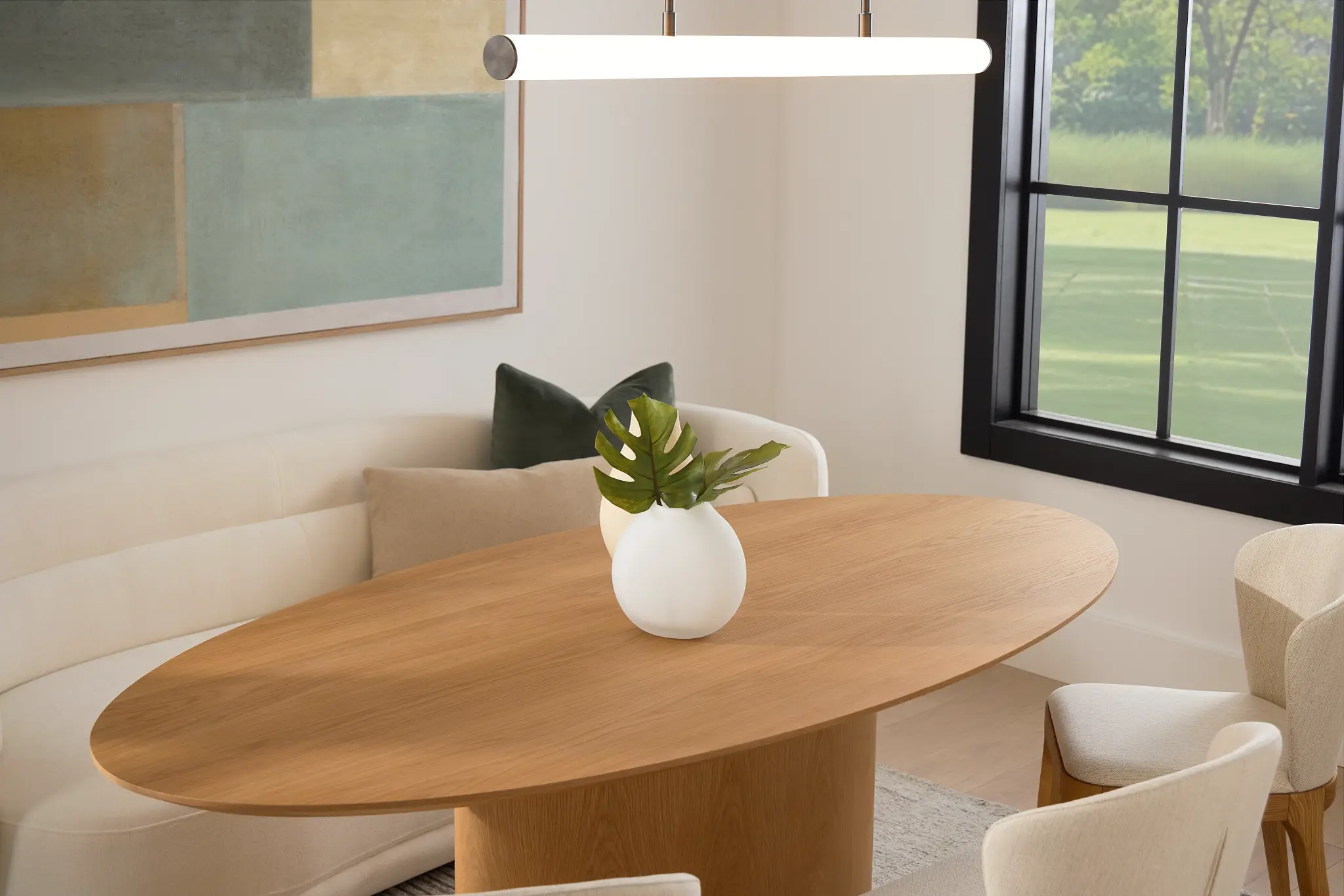 Nomad Light Tone 78" Oval Table Nomad Light Tone 78" Oval Table