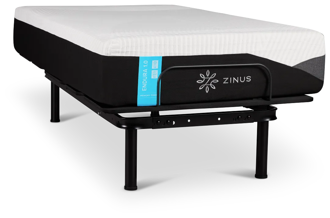 Zinus Endura 1.0 Firm Slat Adjustable Mattress Set