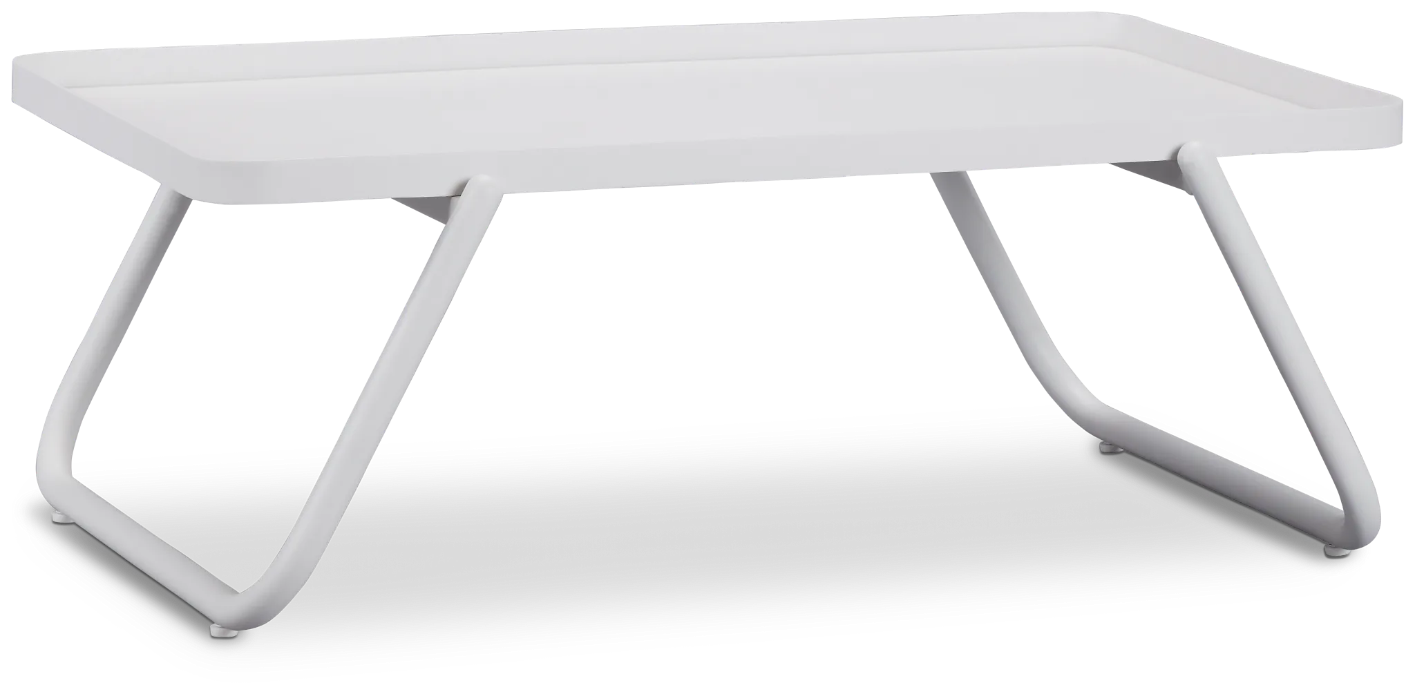 Tortuga White Rect End Table