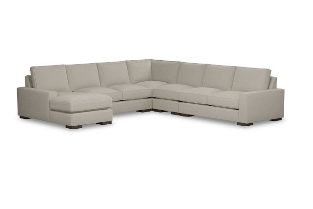 Edgewater Peyton Beige Large Left Chaise Sectional