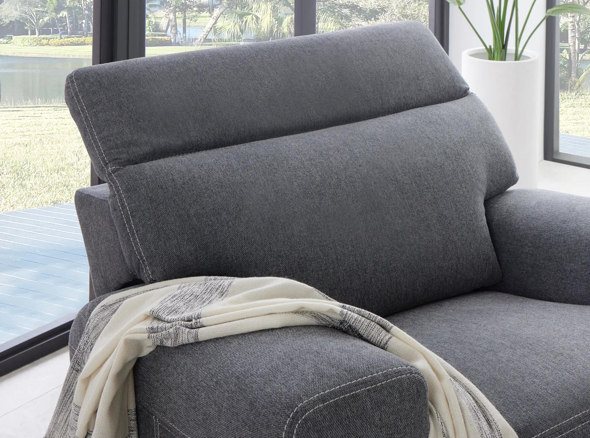 Callum Dark Gray Fabric Power Recliner Callum Dark Gray Fabric Power Recliner