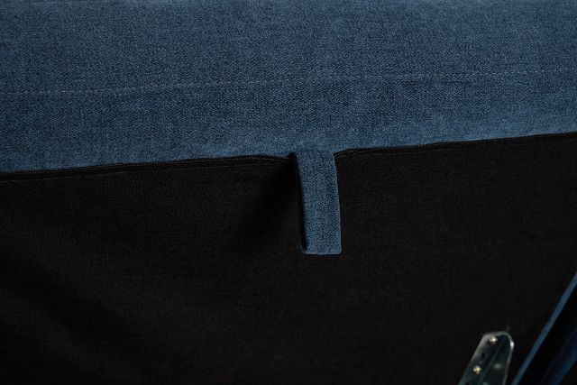 Addie Blue Fabric Right Chaise Storage Sectional