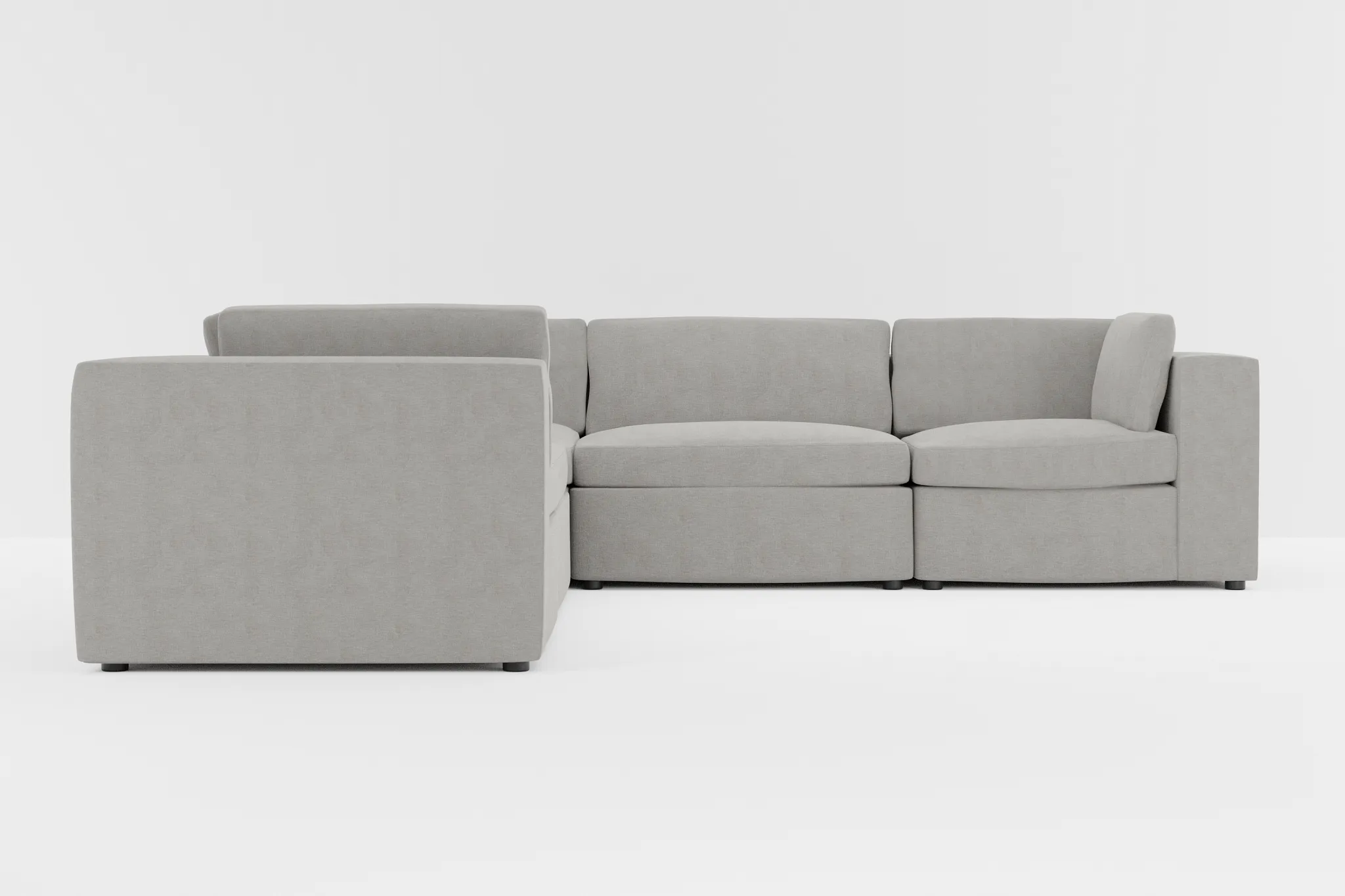 Destin Maguire Gray Fabric 5-piece Modular Sectional