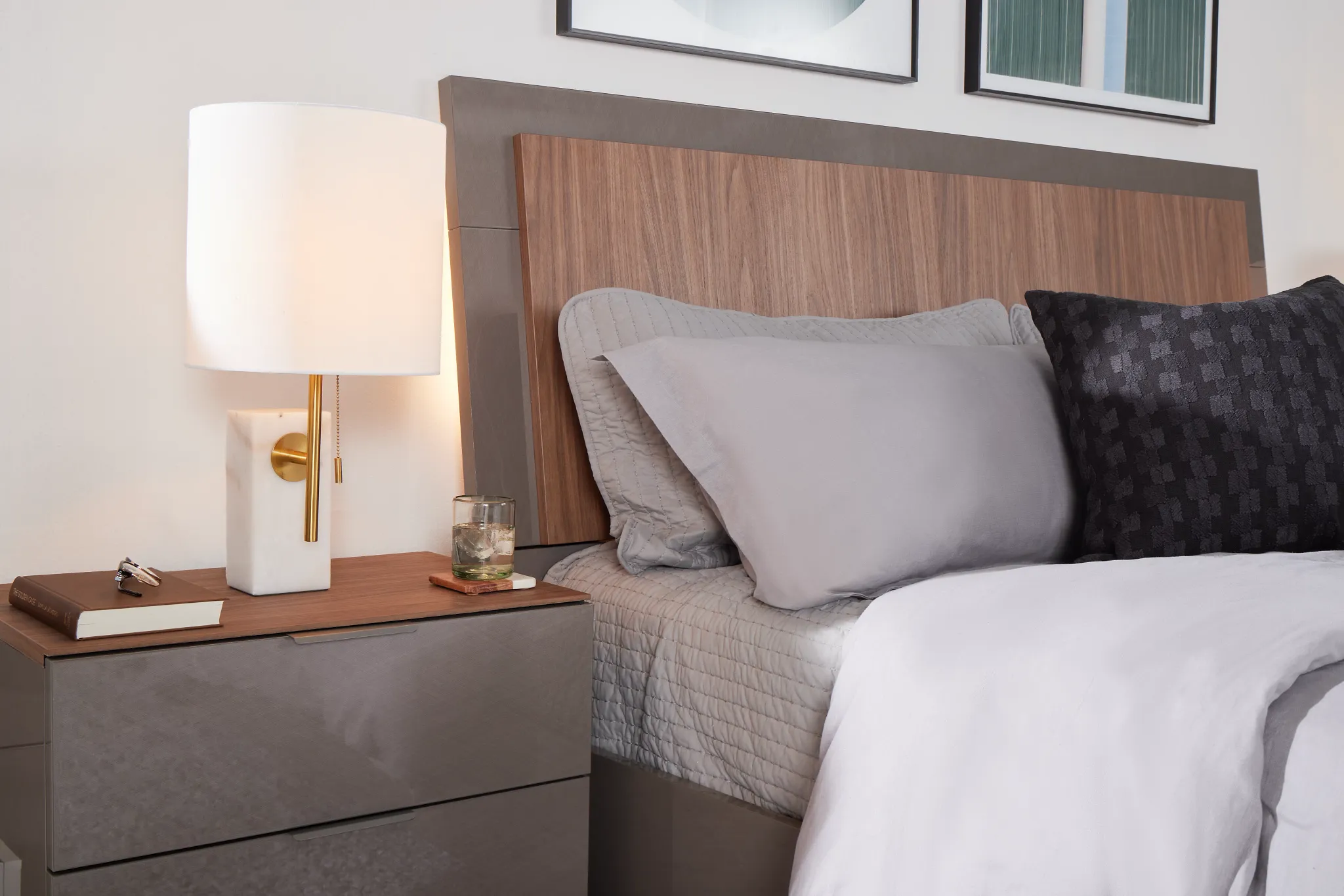 Aria White Marble Table Lamp