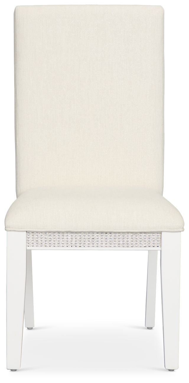 Milan White Upholstered Side Chair