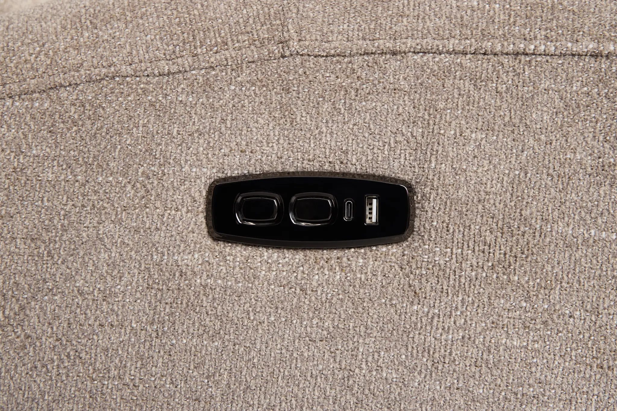 Walker Beige Fabric Small Two-arm Power Reclining Sectional Walker Beige Fabric Small Two-arm Power Reclining Sectional