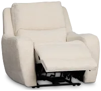 Bennett Light Beige Fabric Power Recliner
