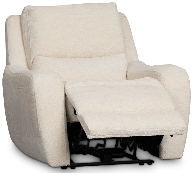 Bennett Light Beige Fabric Power Recliner