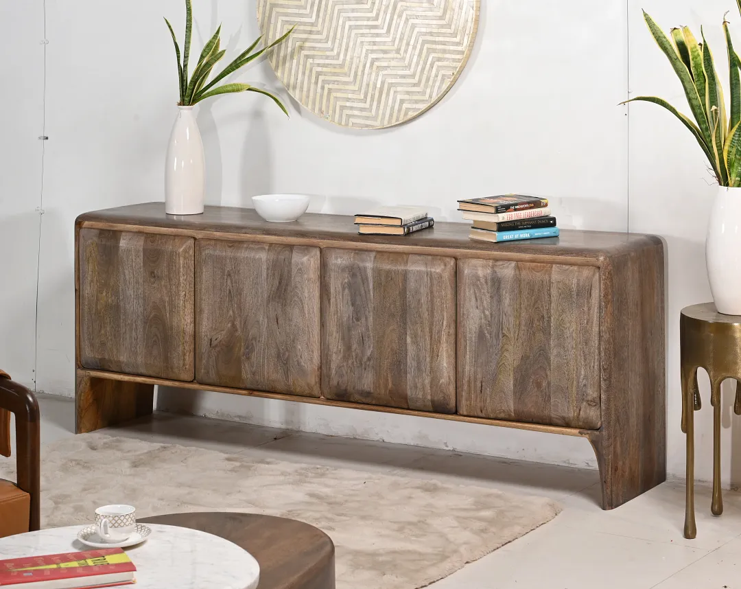 Cilo Gray Four-door Cabinet