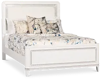 Milan White Uph Panel Bed