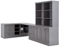 Newport Gray 5 Piece Desk