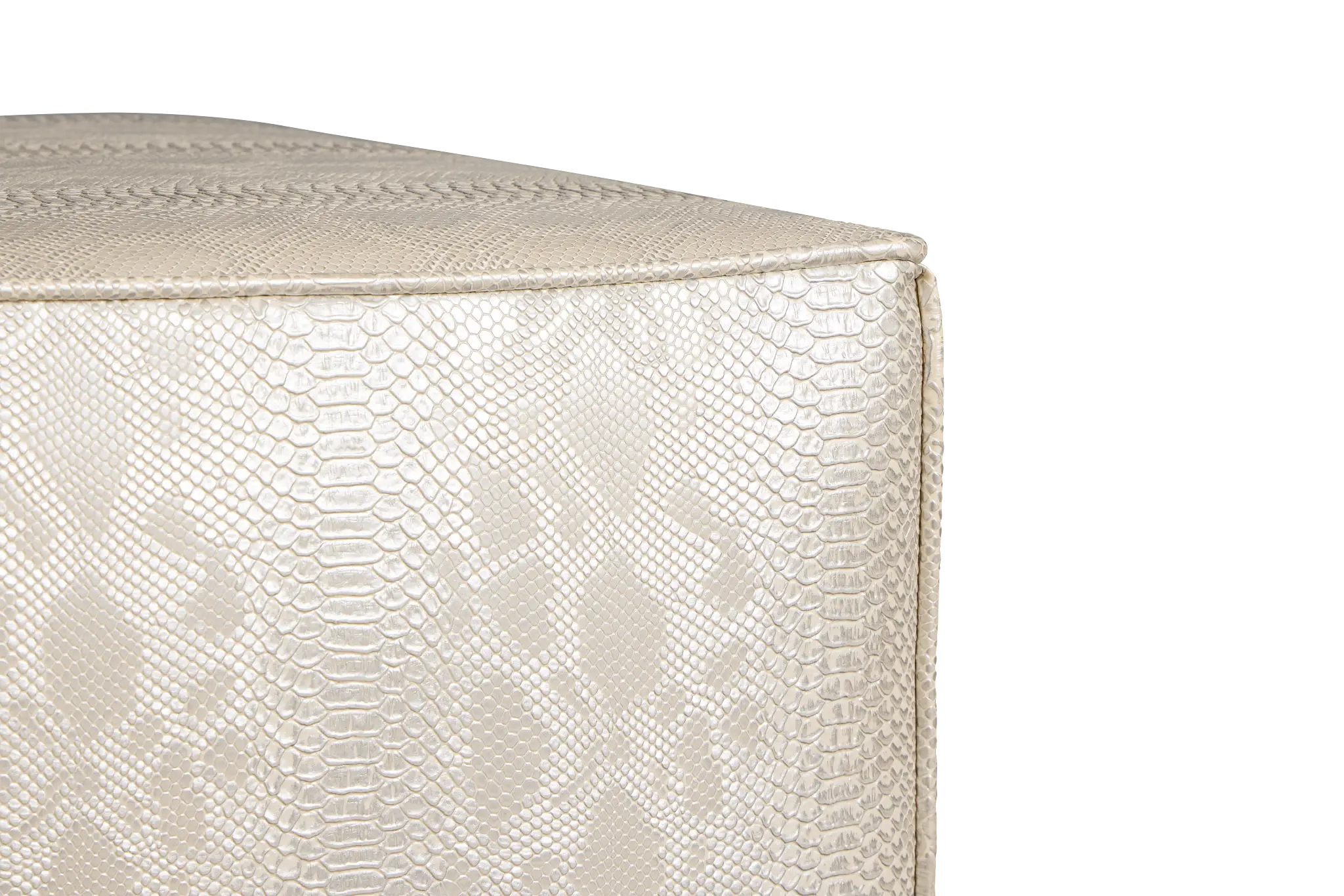 Amazon Ivory Vinyl Accent Pouf Amazon Ivory Vinyl Accent Pouf