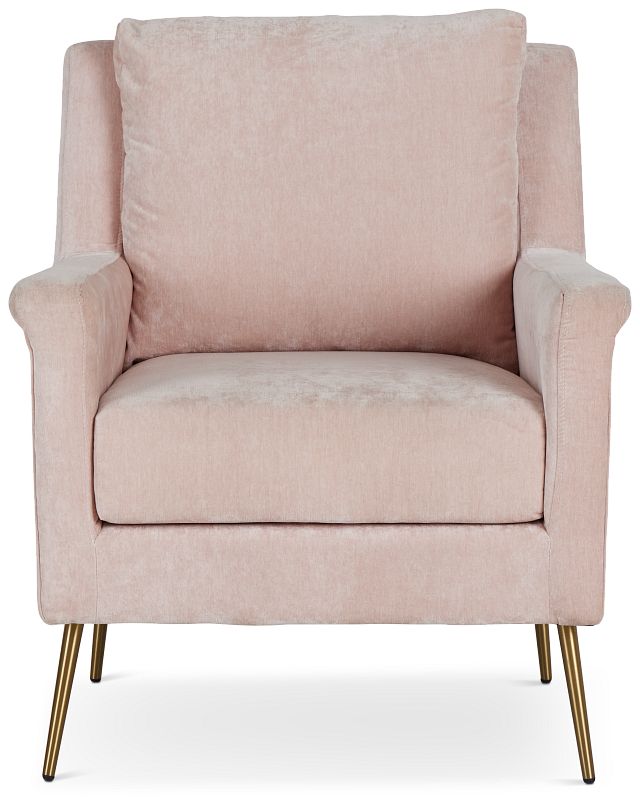 Cambridge Light Pink Velvet Accent Chair