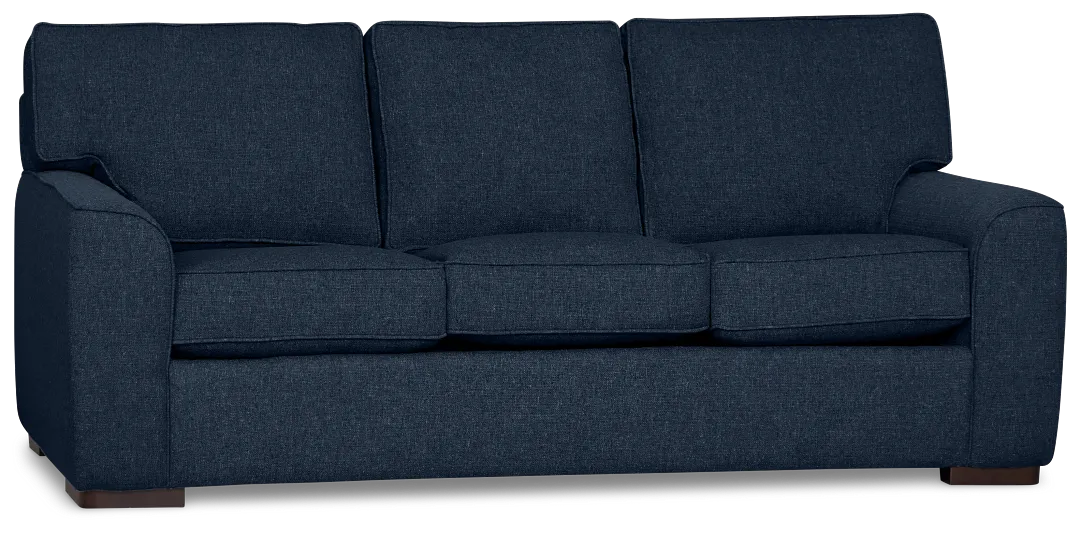 Sinclair Dark Blue Fabric Innerspring Sleeper