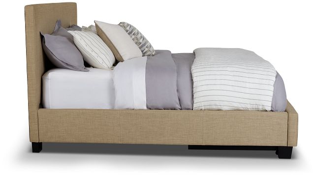 Madden Taupe Uph Platform Storage Bed