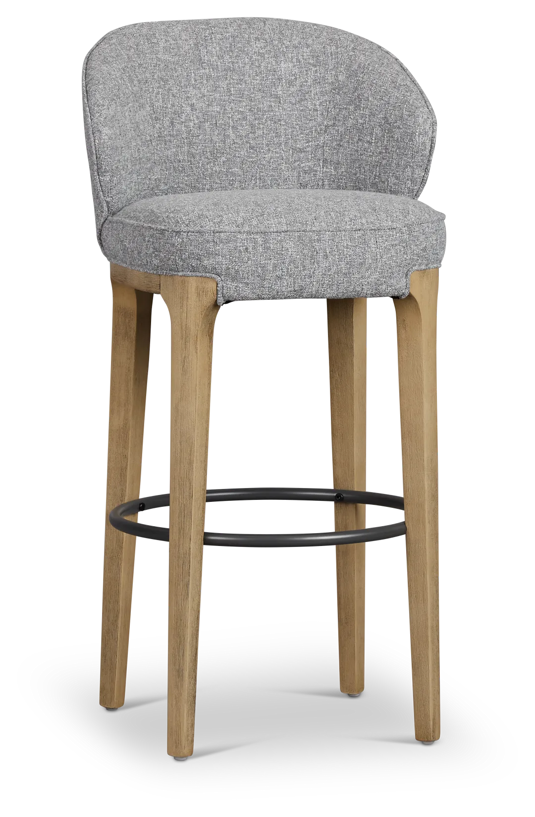 Libby Dark Gray Fabric 30" Upholstered Barstool