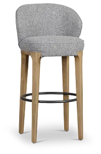 Libby Dark Gray Fabric 30" Upholstered Barstool