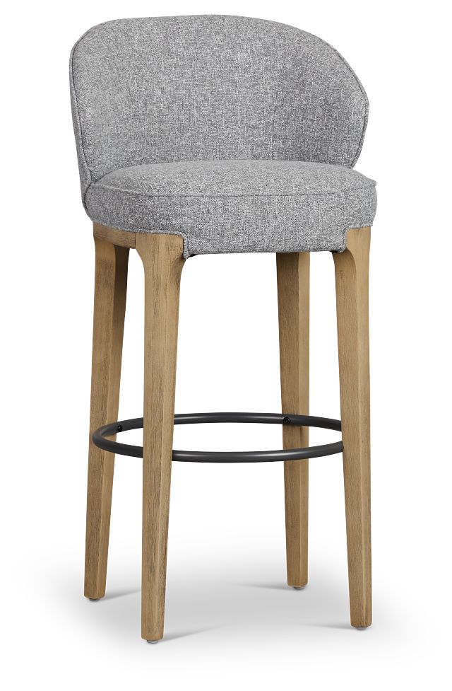 Libby Dark Gray Fabric 30" Upholstered Barstool