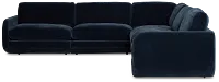 Jules Dark Blue Velvet 5-piece Modular Sectional