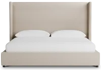 Captiva Linen Beige 60" Upholstered Shelter Bed