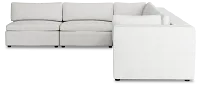 Destin Sutton White Fabric 6-piece Modular Sectional