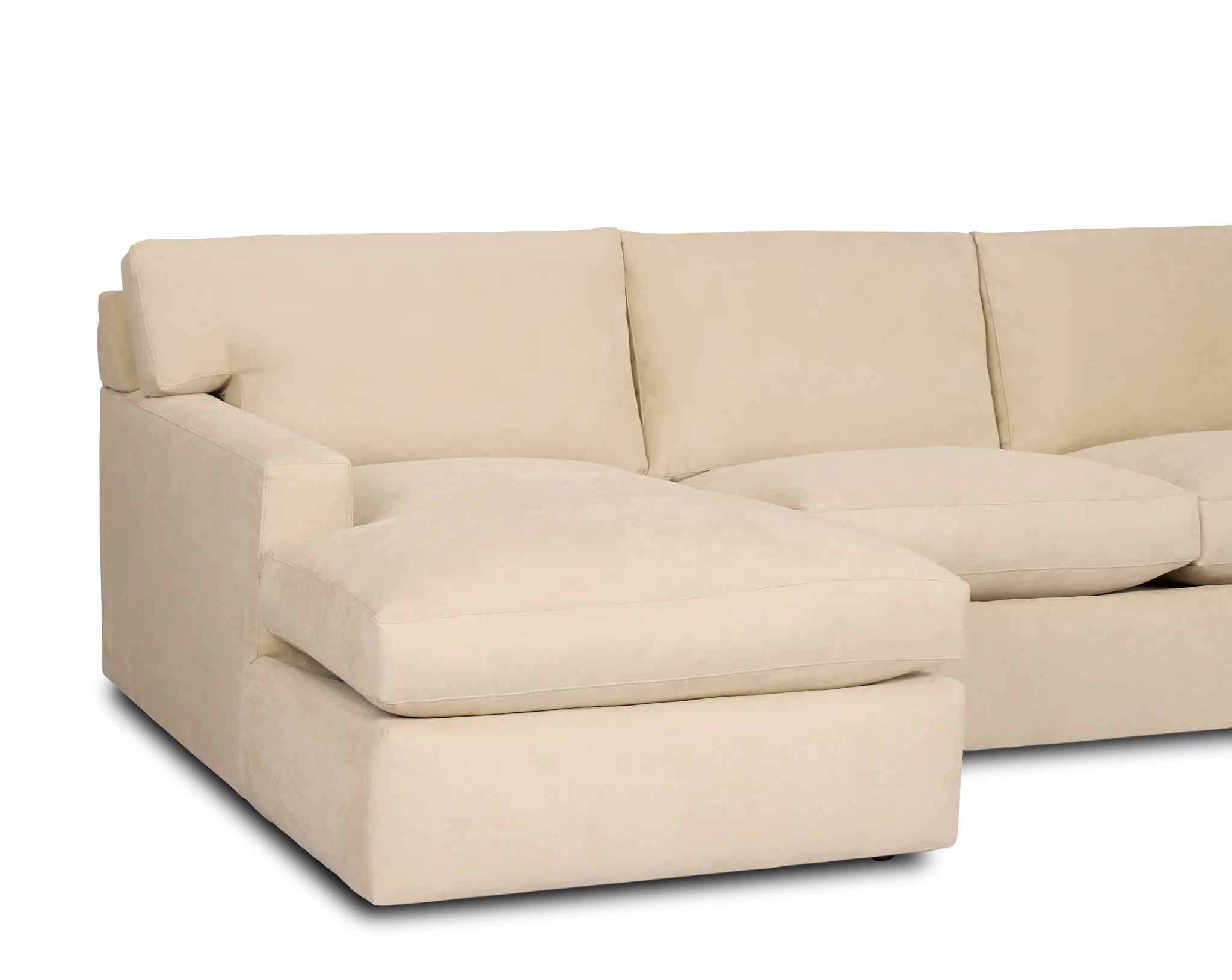 Hudson Beige Fabric Left Chaise Sectional Hudson Beige Fabric Left Chaise Sectional