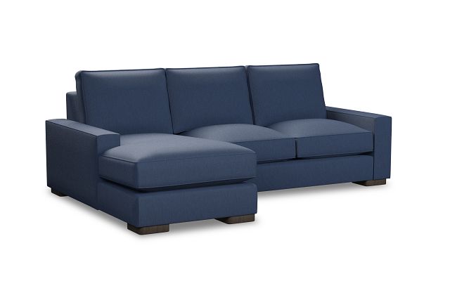 Edgewater Revenue Dark Blue Left Chaise Sectional